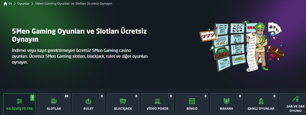 AmgBahis 5Men Sağlayıcısı Oyunları